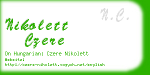 nikolett czere business card